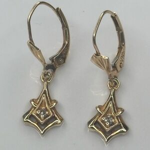 14K Gold Diamond Earrings